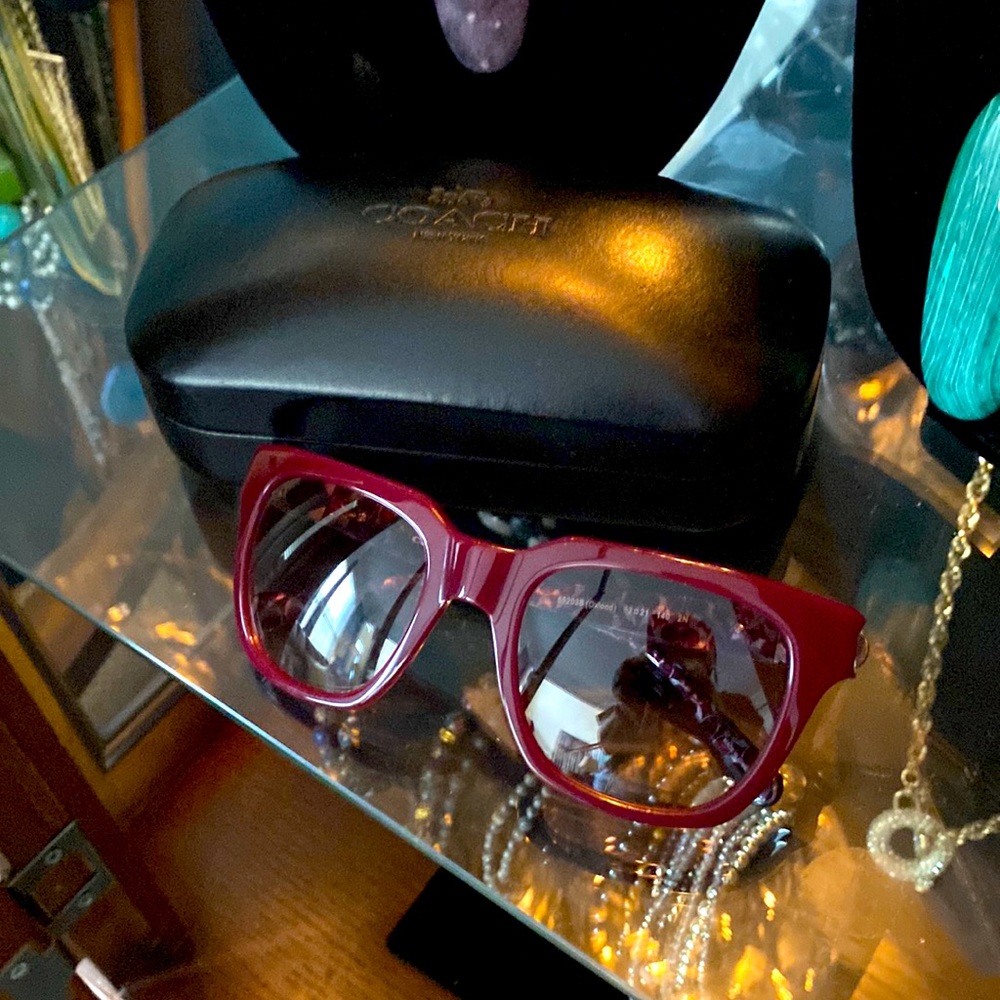 Coach sunglasses and sunglass hard case